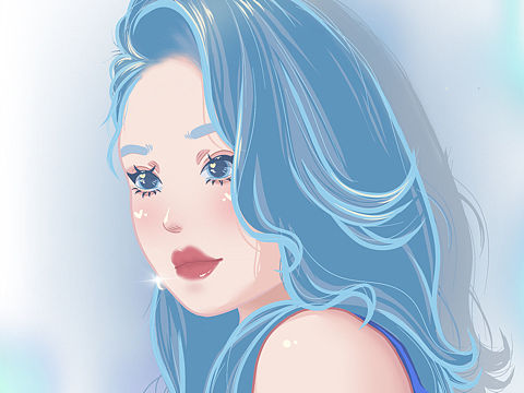 iPad手绘女生头像🎨🎨🎨
