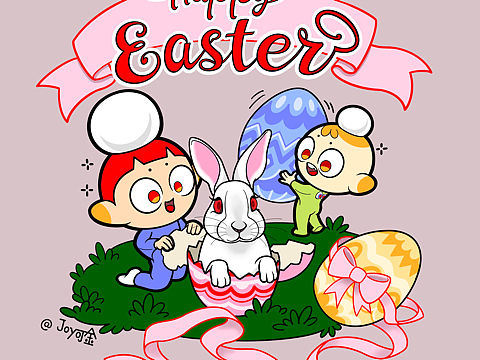 原创漫画人物｜复活节Happy Easter