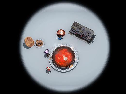 餐桌投影创意动画