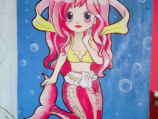 手绘墙，海贼王白星公主（个人主页-ZMjEzMjc0NDA=） - 绘画 - 站酷设计师奇斐手绘坊原创素材 - 站酷ZCOOL