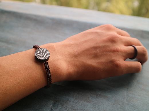 手作指纹情丝手链