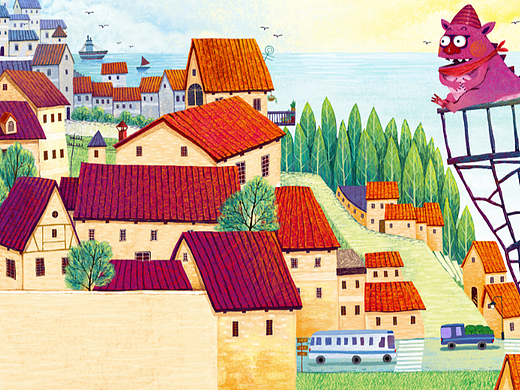 忘忘怪与丁婆婆 绘本插画