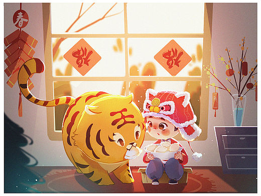 《虎年小场景系列图》二