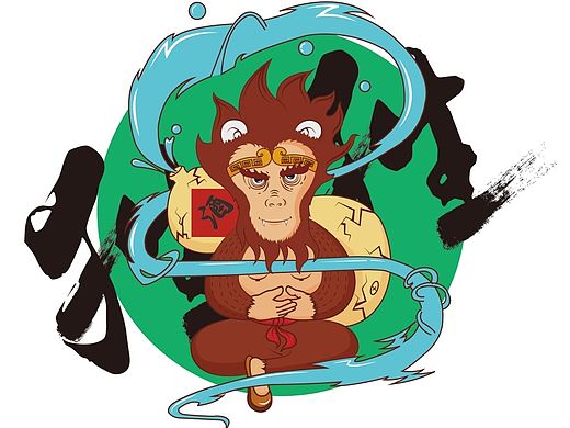 山海经之狌狌（个人主页-ZMTMwMTkxMDg=） - 商业插画 - 站酷设计师竹先生121原创素材 - 站酷ZCOOL