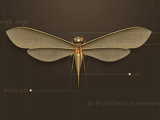 朋克风质感练习-机械昆虫