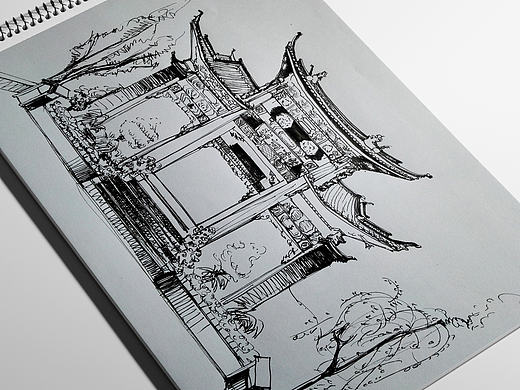 采风时的风景速写