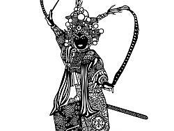 戏剧风格的插画