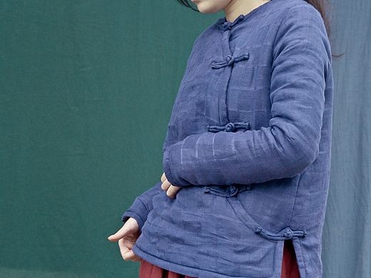 【向日葵记忆】棉麻秋冬款盘扣棉衣