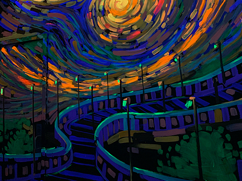 荧光画,银河星空