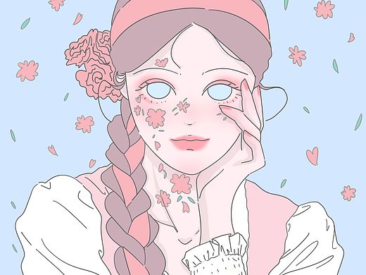 少女头像系列 | 藏花