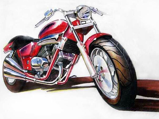 手绘汽车、摩托、空调（个人主页-ZMTU0NTg1Njg=） - 交通工具 - 站酷设计师DarrenDong原创素材 - 站酷ZCOOL