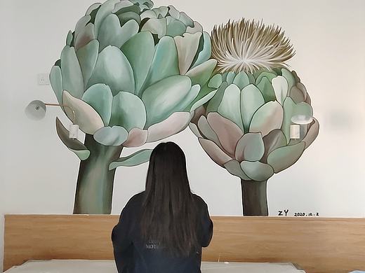 民宿墻繪（個(gè)人主頁-ZNDkzNzE4NDg=） - 新銳潮流插畫 - 站酷設(shè)計(jì)師畫小月原創(chuàng)素材 - 站酷ZCOOL