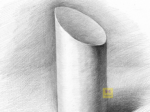 切面圆柱绘画
