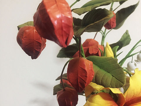 手工粘土立体花组合