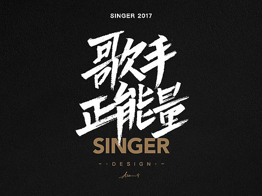 2017歌手·手写字设