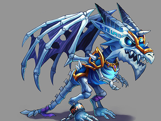 q版怪物设计练习---骨龙&熔岩巨人