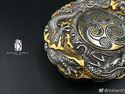 陨铁·双龙盘云