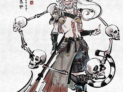 给老哥苏犴设计的个人oc