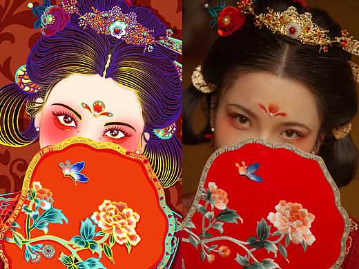 汉服小姐姐1（个人主页-ZNDEzNTY0MDA=） - 艺术插画 - 站酷设计师潇子木Lzh原创素材 - 站酷ZCOOL