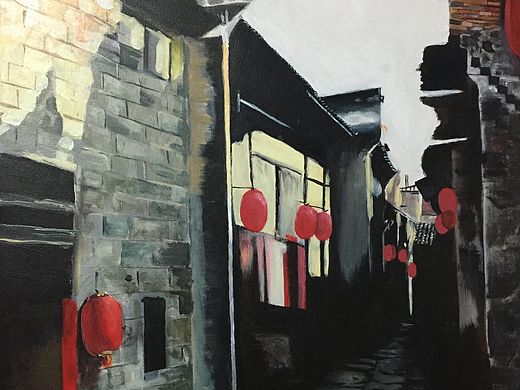 几幅国画作品，两幅油画（个人主页-ZMTU1NTA0NjA=） - 绘画 - 站酷设计师大明soso原创素材 - 站酷ZCOOL