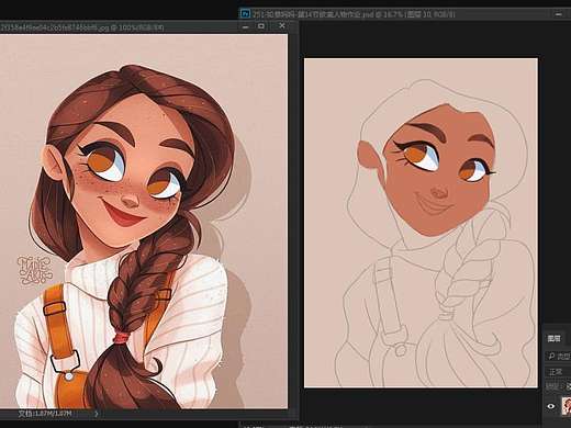 欧美人物头像插画，未完待续