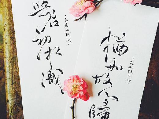 手写菊花体--与君初相识。