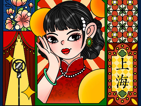 《国潮风向》插画