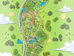 茶园手绘地图设计