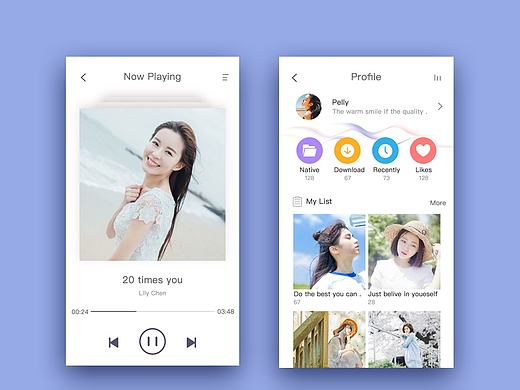 用心--Listening（個人主頁-ZMjEzNjU3MTY=） - APP界面 - 站酷設計師酷酷貓YQ原創(chuàng)素材 - 站酷ZCOOL