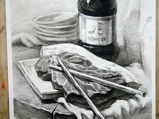 素描静物练习（个人主页-ZMjU1Njk0MzI=） - 绘画 - 站酷设计师寒北原创素材 - 站酷ZCOOL