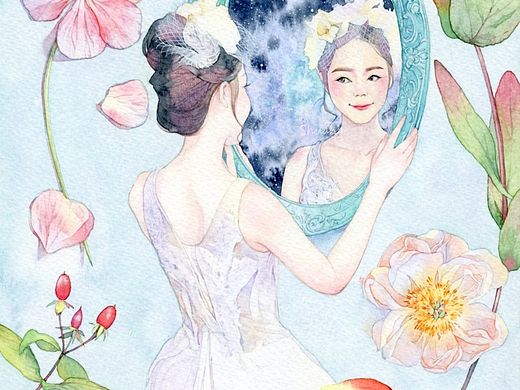 只有花知道（个人主页-ZMTI5NDQ1NjA=） - 艺术插画 - 站酷设计师双兔纸原创素材 - 站酷ZCOOL