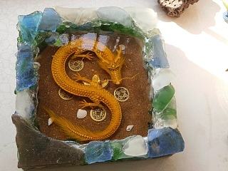 海玻璃金龙池 凡尼亨海洋环保3D树脂画