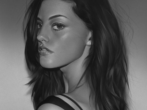 板绘素描人物