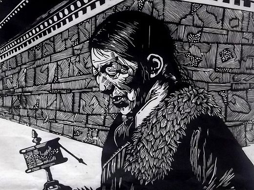 木刻版畫（個人主頁-ZMTU5MjQ3ODA=） - 繪畫 - 站酷設(shè)計師范_Fly原創(chuàng)素材 - 站酷ZCOOL