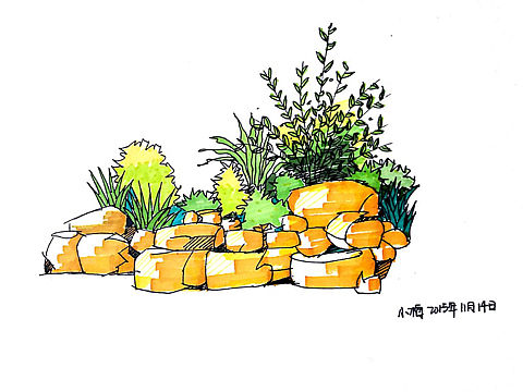 又想起来宝宝之前是学景观的画了好多手绘呀……