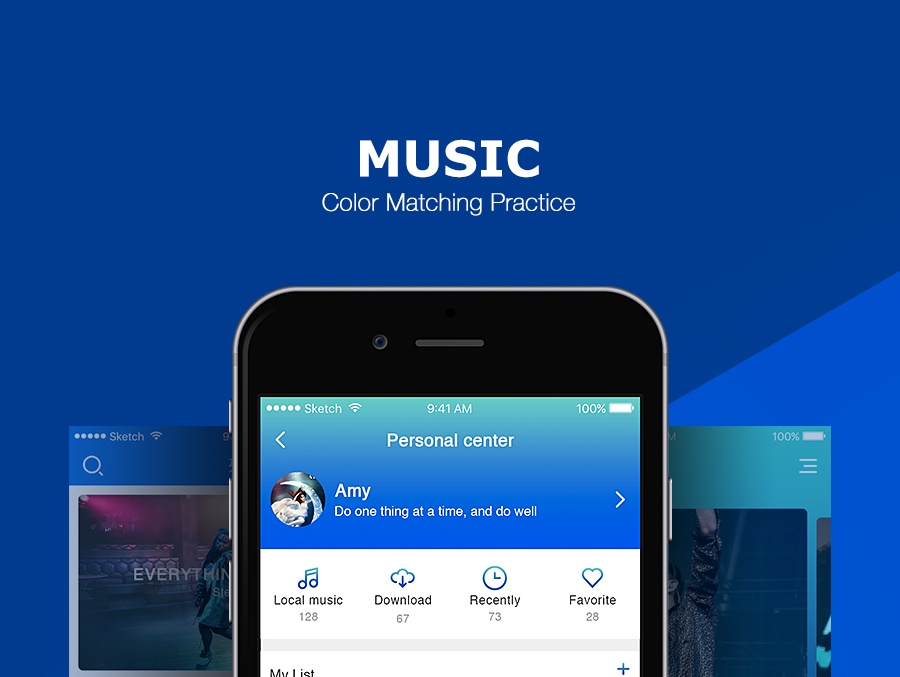 2017music app Color Matching Practice_AMY_闵站酷ZCOOL