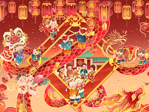 金龙迎新｜龙年新年插画
