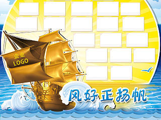 企业员工风采照片墙展板