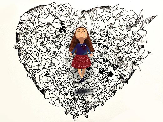 丘大美的心情小插画