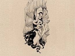 blackwork紋身手稿(深圳云禾刺青)