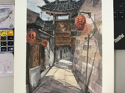 水彩风景