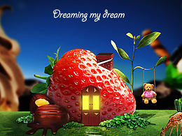 草莓屋海報合成設(shè)計分享