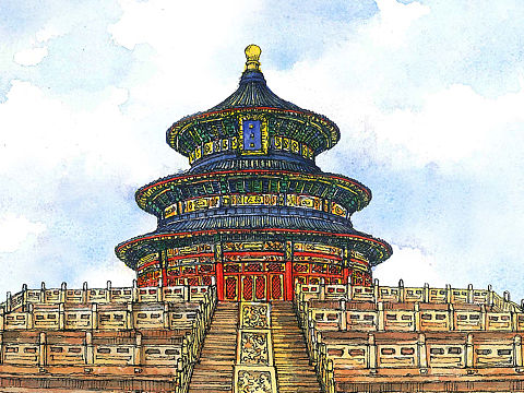 手绘北京