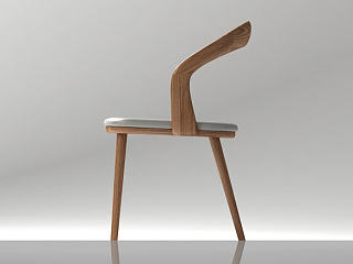 木迹制品 U Chair 实木椅