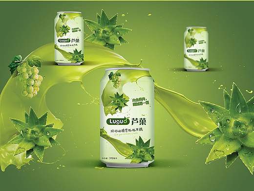 芦荟饮料易拉罐包装设计