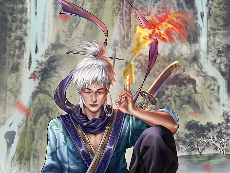 “爱恨如写意山水画”