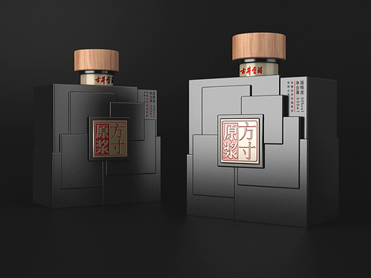 白酒包装设计 几何美学的运用与活字印刷的融合