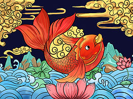 鱼插画临摹