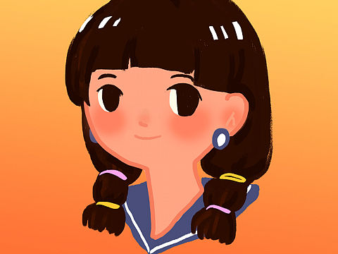 渐变男孩女孩小头像儿