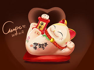 招财猫（个人主页-ZNzA1MTE4NA==） - 创作习作 - 站酷设计师ChenpcAnne原创素材 - 站酷ZCOOL